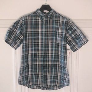 Men’s Marmot plaid button down short sleeve shirt